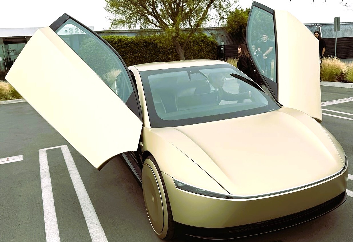 Photo of an automated driving car.