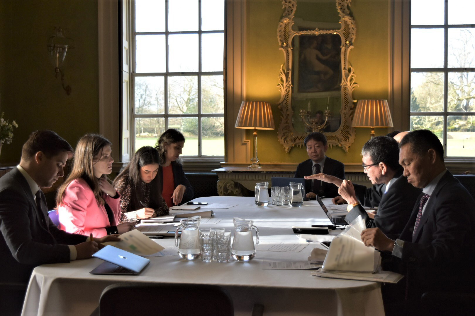 A scene from the meeting