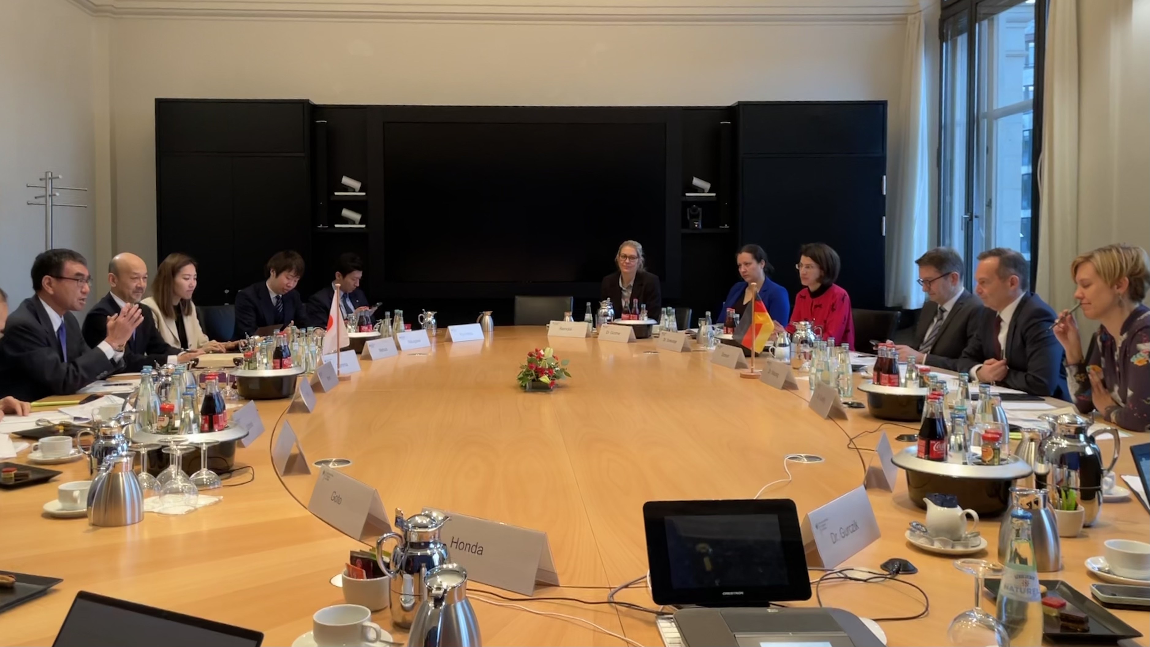 A scene from the meeting