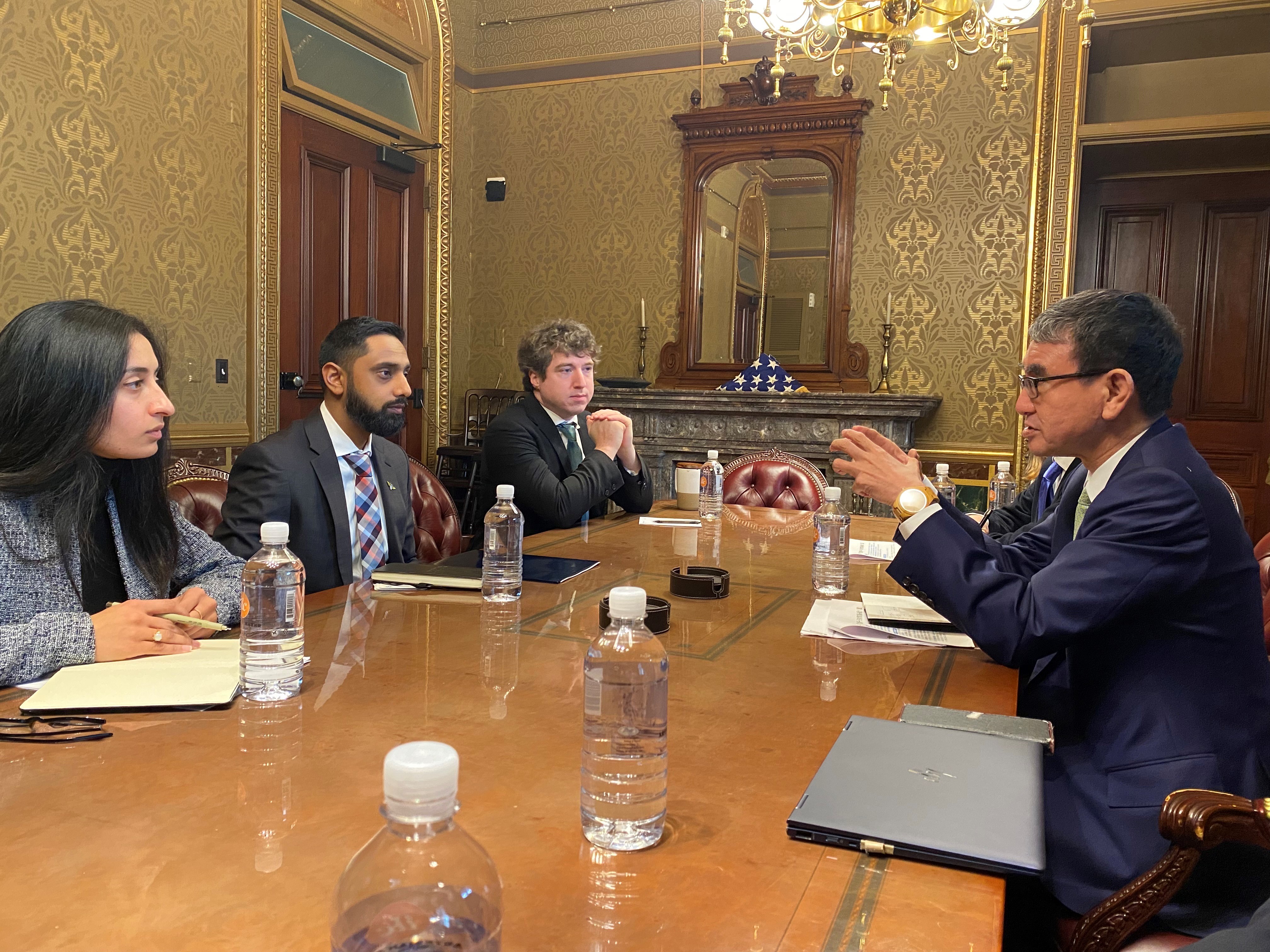 A scene from the meeting