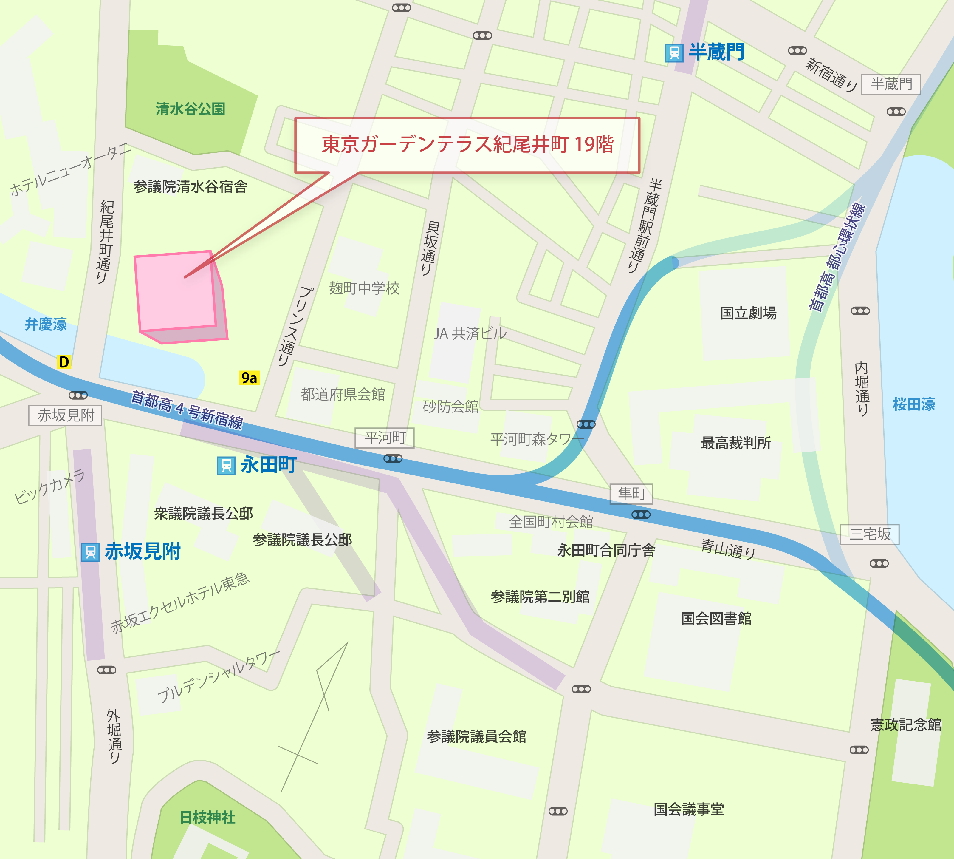 内閣官房IT総合戦略室の地図